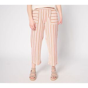 Ryan Simkhai Eyeshop Women's Petite Pants PXL Cotton Knit Multi-colored